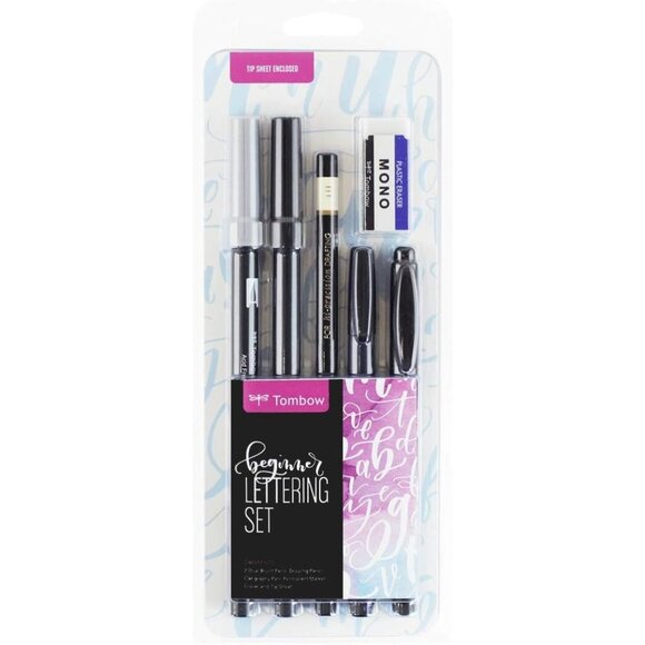 Tombow Beginner Lettering Set With Dual Brush Pens Calligraphy Pen Graphite Penc - Picture 2 of 8